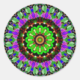 Mandala Design 1 Classic Round Sticker