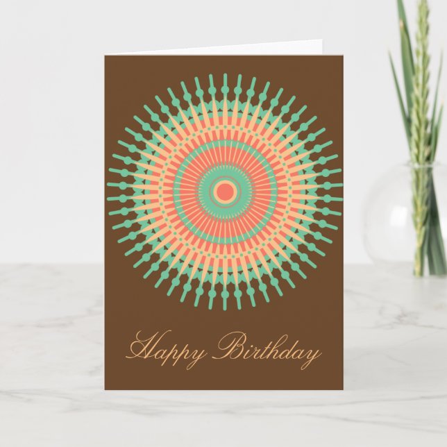 Mandala design birthday Indian Card (Front)