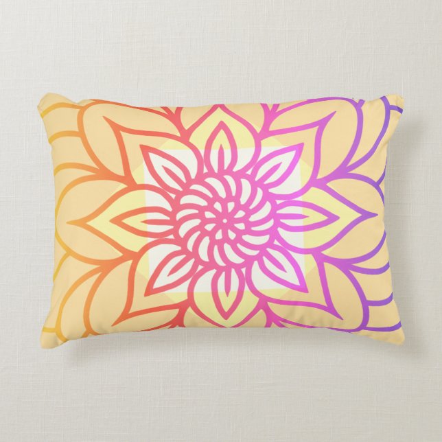 Mandala Design Light colour Accent Pillow (Front)