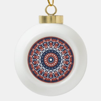 Mandala Design Snowflake Ornement encadré