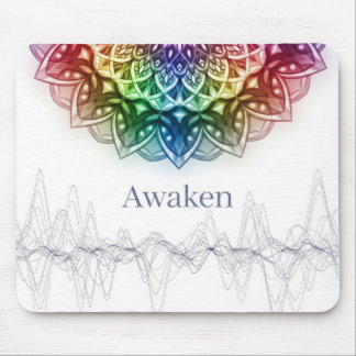 Mandala design with a calming, glowing energy mouse pad