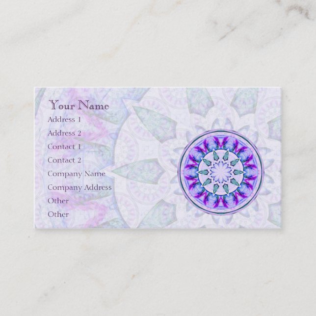 Mandala d'étoile de bijou • Carte de visite (Devant)
