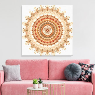 Mandala Doré – Art mural de géométrie spirituelle