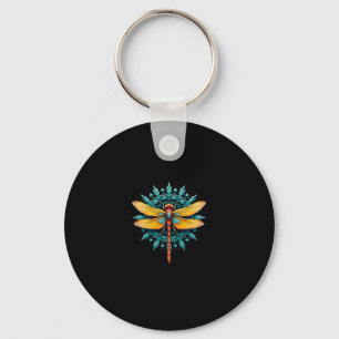 Mandala Dragonfly - Lotus Flower Insect Lover Ento Keychain