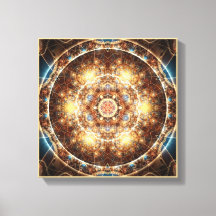 Mandala du coeur du changement 17 toile enveloppée