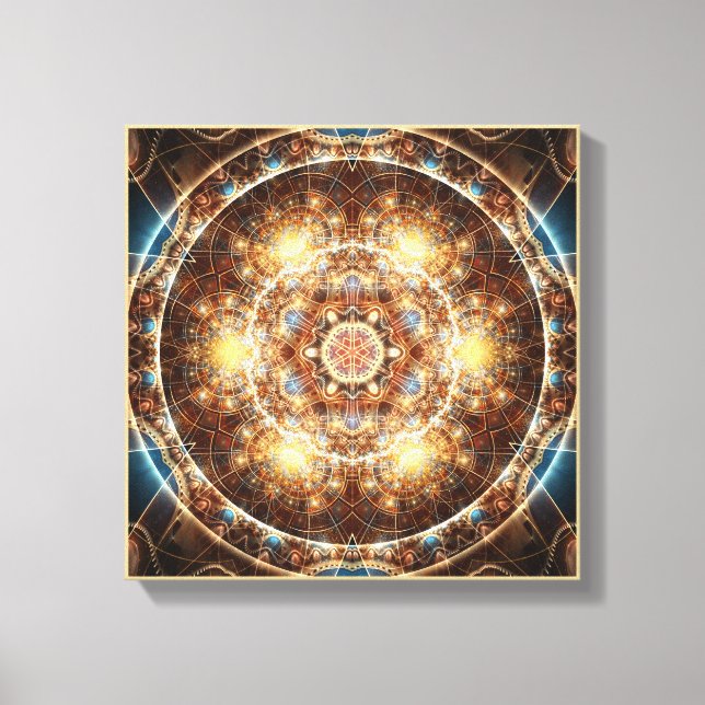 Mandala du coeur du changement 17 toile enveloppée (Recto)