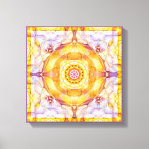 Mandala du coeur du changement 20 toile enveloppée