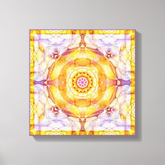 Mandala du coeur du changement 20 toile enveloppée (Recto)
