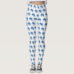 Mandala Elephant batic Art Custom Leggings
