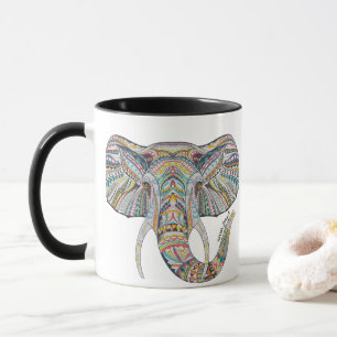 Mandala Elephant Café Mug