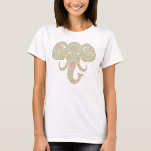 Mandala Elephant Head Design T-Shirt