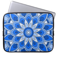 Mandala en sac électronique bleu
