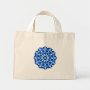 Mandala en Sac fourre-tout bleu