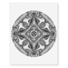 Mandala en soie argenté de vignette de lueur