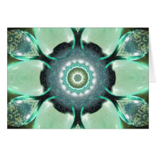 Mandala en verre de mer verte
