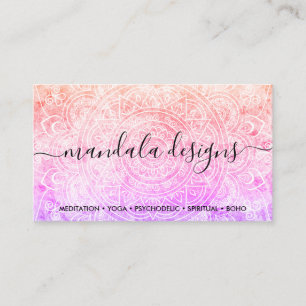 Mandala Essential Oils Spa Bohemian Spiritual Business Card