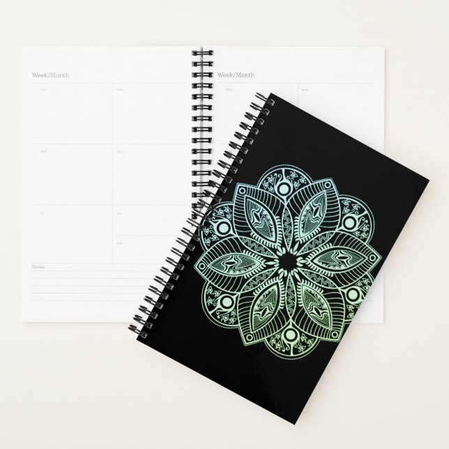 Mandala Exotic Tribal Green Gradient (Devant avec enveloppe)