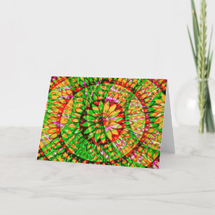 Mandala Explosion Abstract Art Note Card