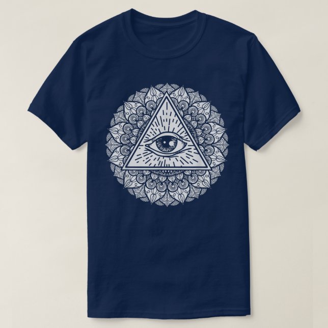 Mandala Eye Of Horus Lazy Halloween Costume Scary  T-Shirt (Design Front)