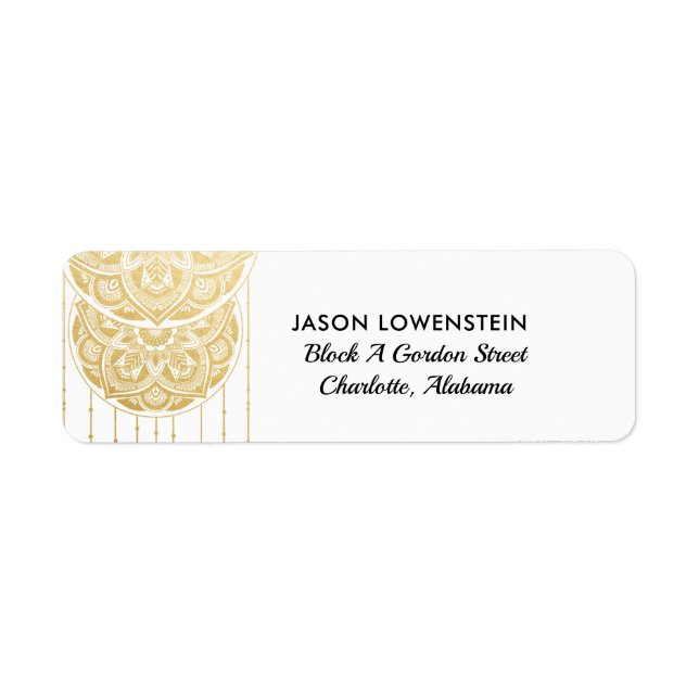 Mandala Faux Gold Foil Boho Wedding (Front)