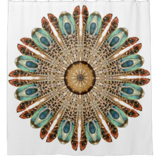 Mandala Feathers Watercolor: Natural Lace Design