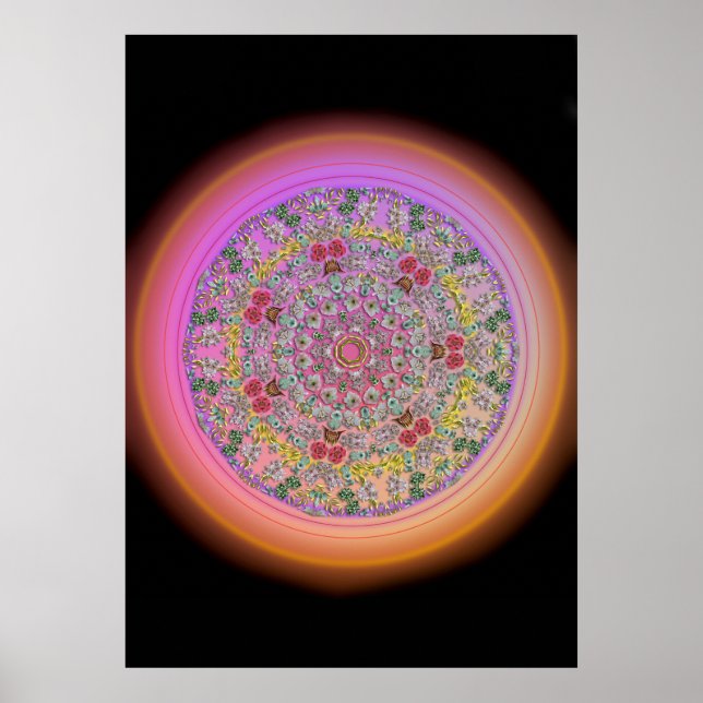 Mandala Fleur - Affiche Redimensionnable (Devant)