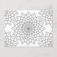 Mandala Floral Dhalia Pattern Adult Colouring