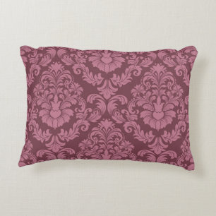 Mandala Floral Pattern Purple Elegant Accent Pillow