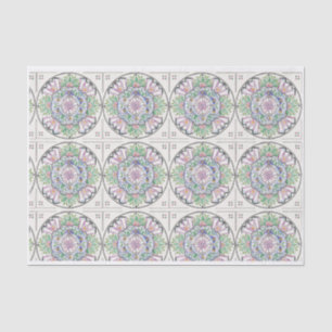 Mandala Floribunda design on tissue paper