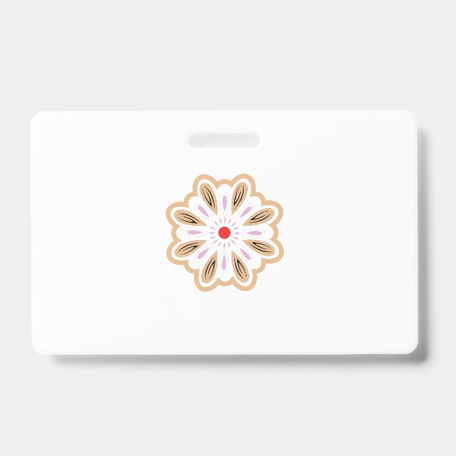 Mandala Flower Art Print | Boho Decor Badge (Front)
