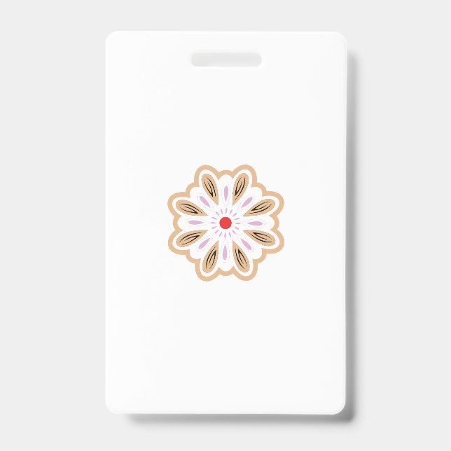 Mandala Flower Art Print | Boho Decor Badge (Front)