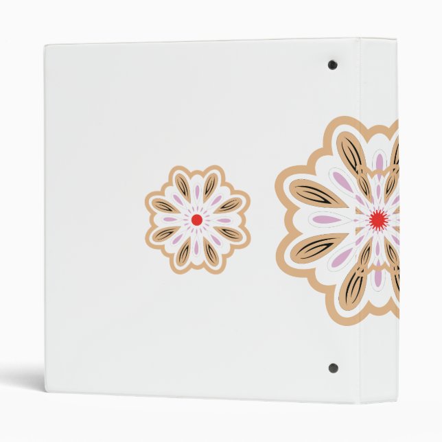 Mandala Flower Art Print | Boho Decor Binder (Back/Spine)