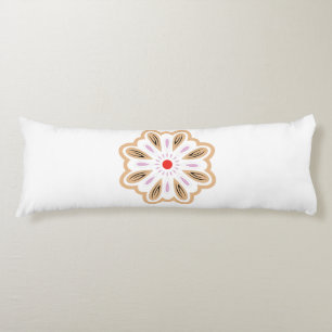 Mandala Flower Art Print Boho Decor Body Pillow