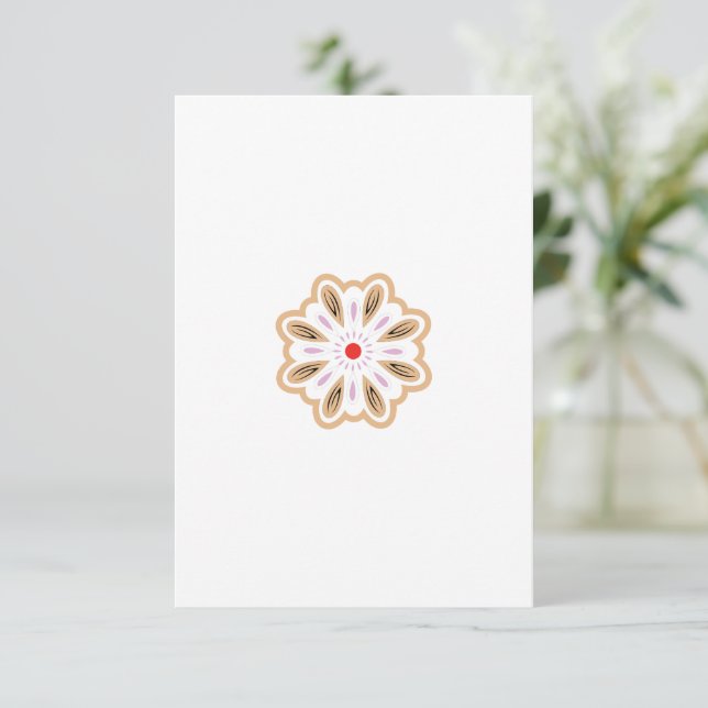 Mandala Flower Art Print | Boho Decor Save The Date (Standing Front)