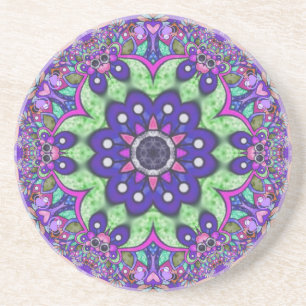 Mandala flower coaster