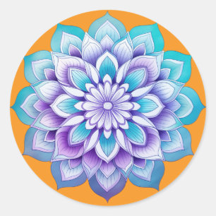 Mandala / Flower Design  Classic Round Sticker