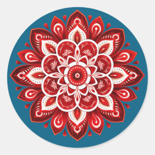 Mandala / Flower Design  Classic Round Sticker