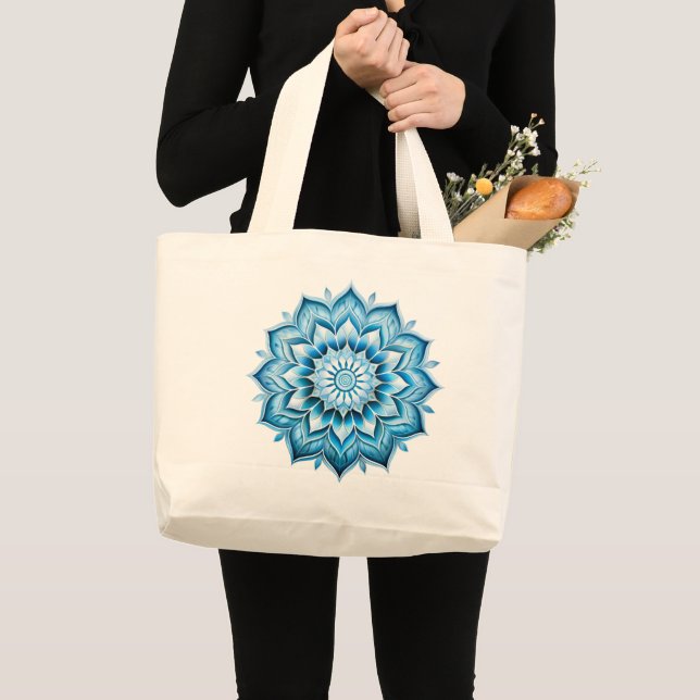 Mandala / Flower Design  Large Tote Bag (Front (Product))