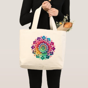 Mandala / Flower Design  Large Tote Bag