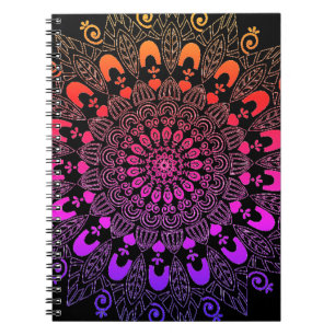 Mandala Flower Design Sketch Art Notebook