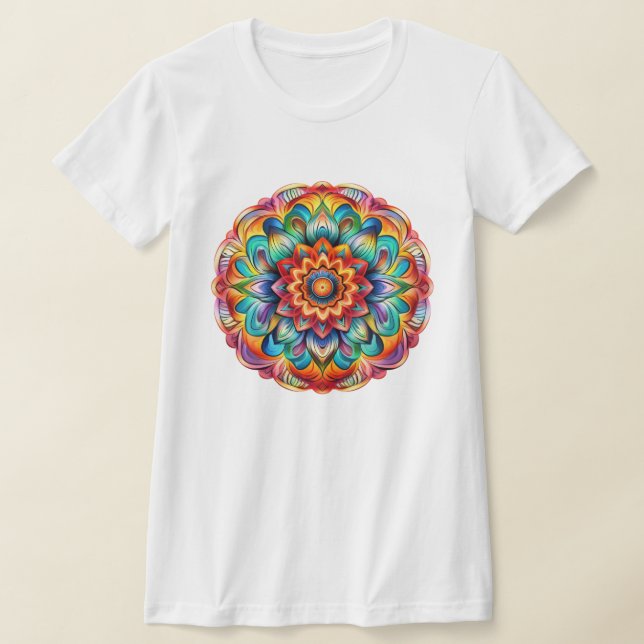Mandala / Flower Design  T-Shirt (Laydown)