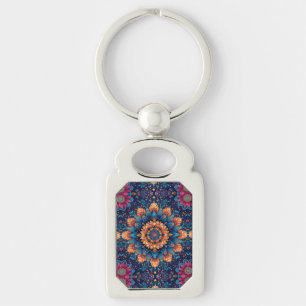 Mandala Flower Digital Art Style-23907. Keychain