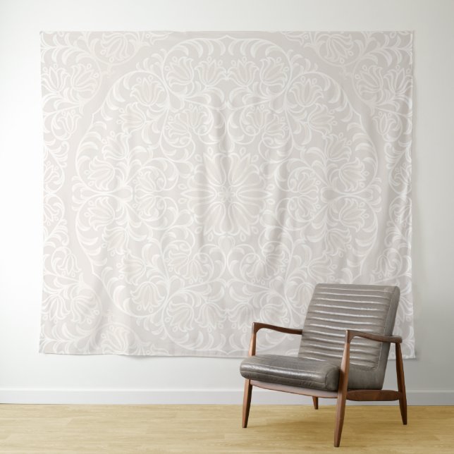 Mandala Flower Geometric Design Art Tapestry (In Situ (Horizontal))