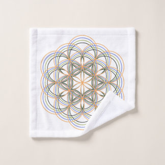 Mandala flower of life sacred geometry wash cloth