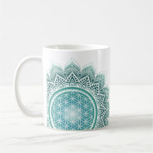 Mandala Flower of life turquoise spiritual