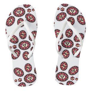 Mandala Flower Pattern Flip Flops