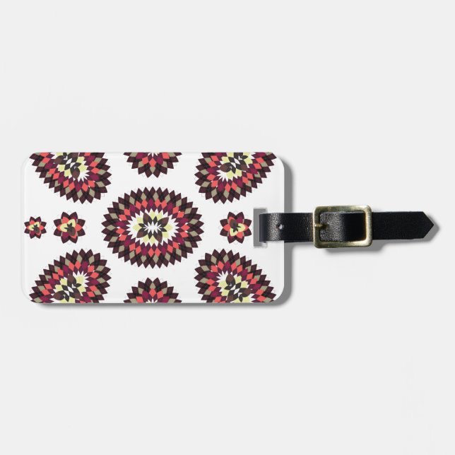 Mandala Flower Pattern Luggage Tag (Front Horizontal)