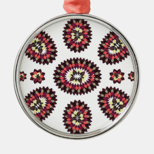 Mandala Flower Pattern Metal Ornament