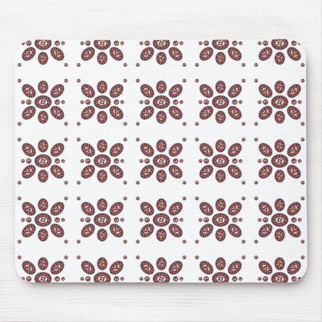 Mandala Flower Pattern Mouse Pad (Front)