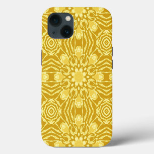 Mandala Flower Pattern - Mustard Gold and Yellow  iPhone 13 Case